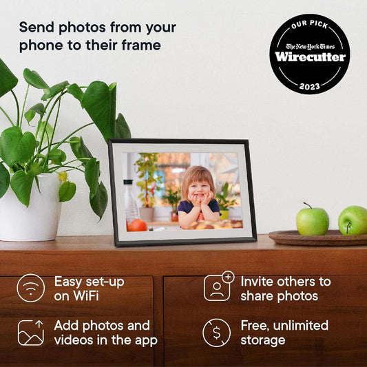 10.1" HD Black Mat Display | Wirecutter's Best Digital Frame | HPVISUAL