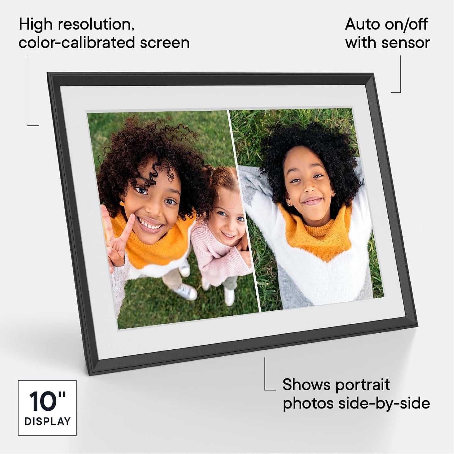 10.1" HD Black Mat Display | Wirecutter's Best Digital Frame | HPVISUAL